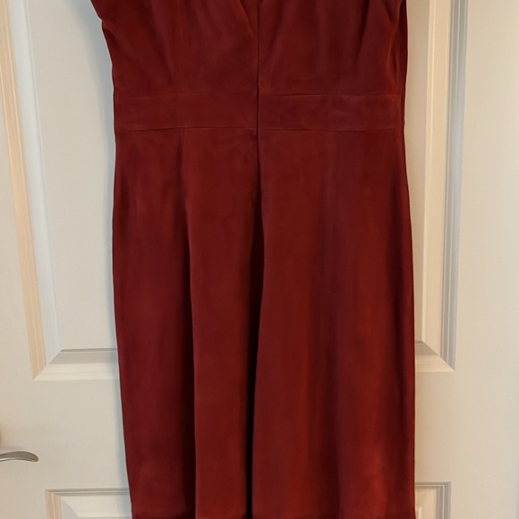 Antonio Melani Rust Red Dress in 100% Suede - Picture 8 of 14